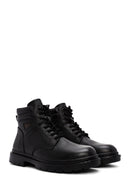 Men's Black Lace-Up Leather Casual Boots | Derimod