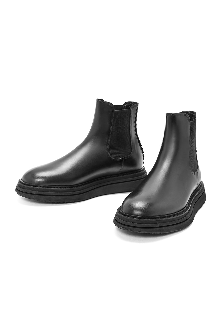 Men's Black Leather Chelsea Boots