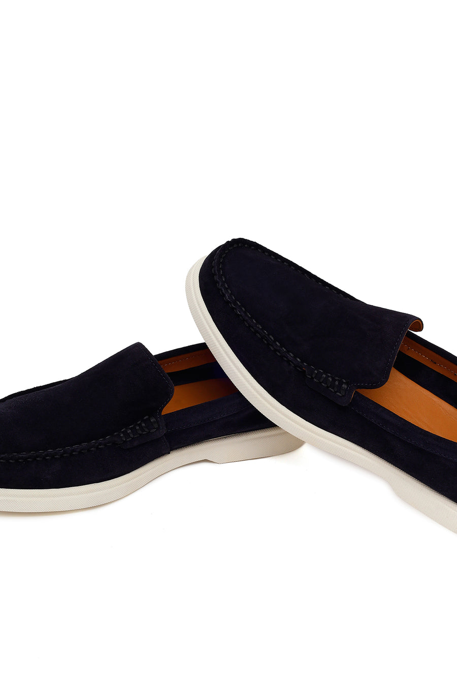 Male Navy Suede Leather Loafer