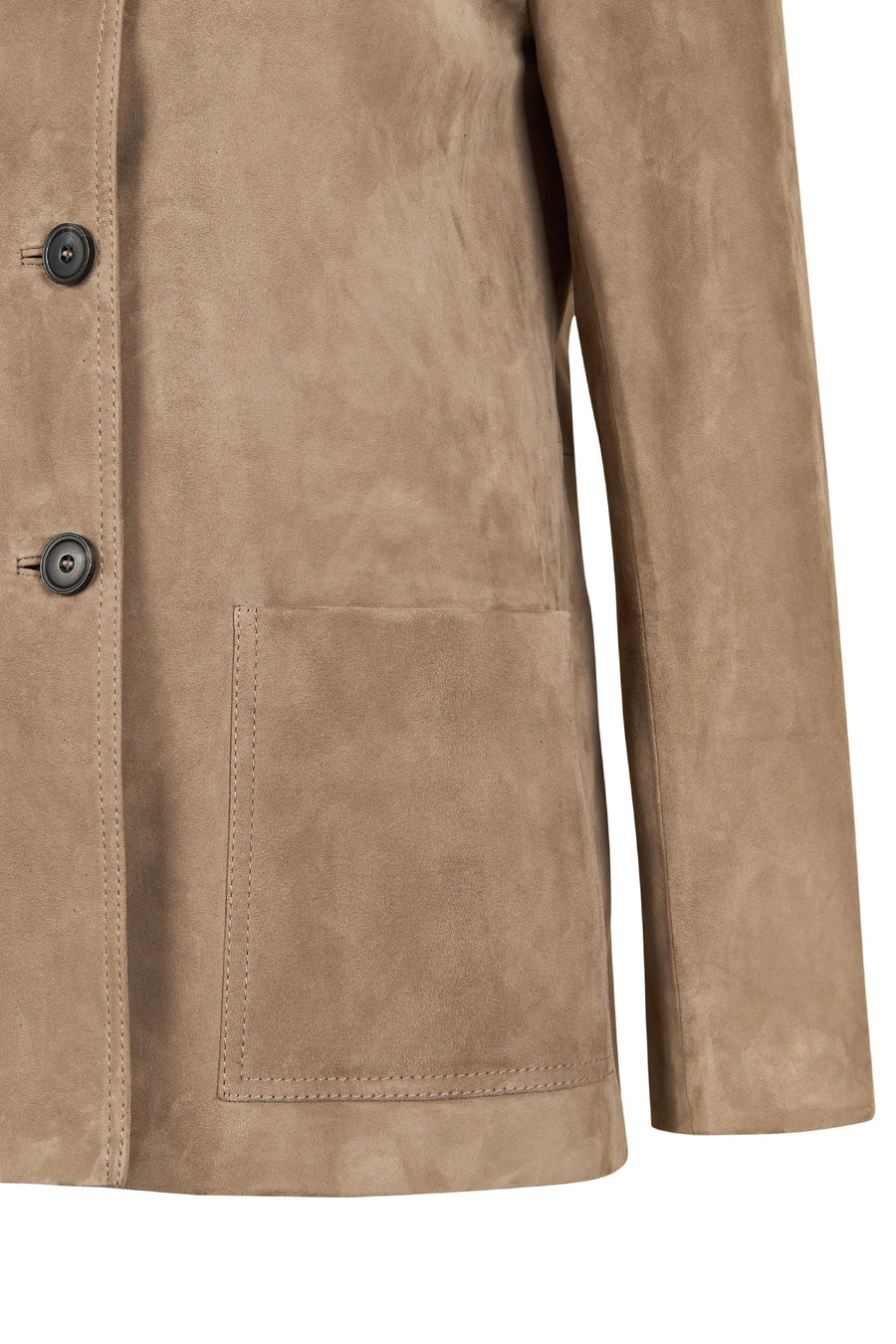 Luna Woman Beige Blazer Suede Jacket