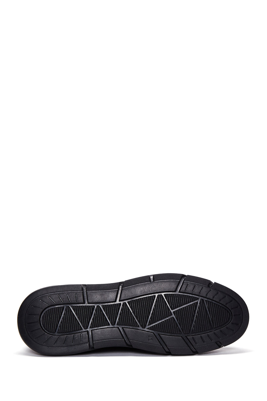 Men's Black Leather Casual Sneaker