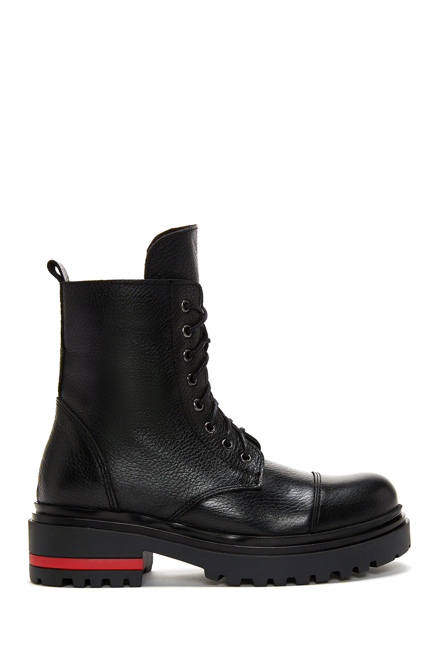 Women's Black Zippered Leather Boots 23WFD1805FT | Derimod