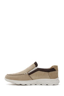 Men's Beige Nubuck Leather Casual Loafer | Derimod