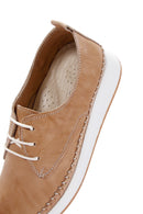 Women's Beige Leather Comfort Shoes | Derimod