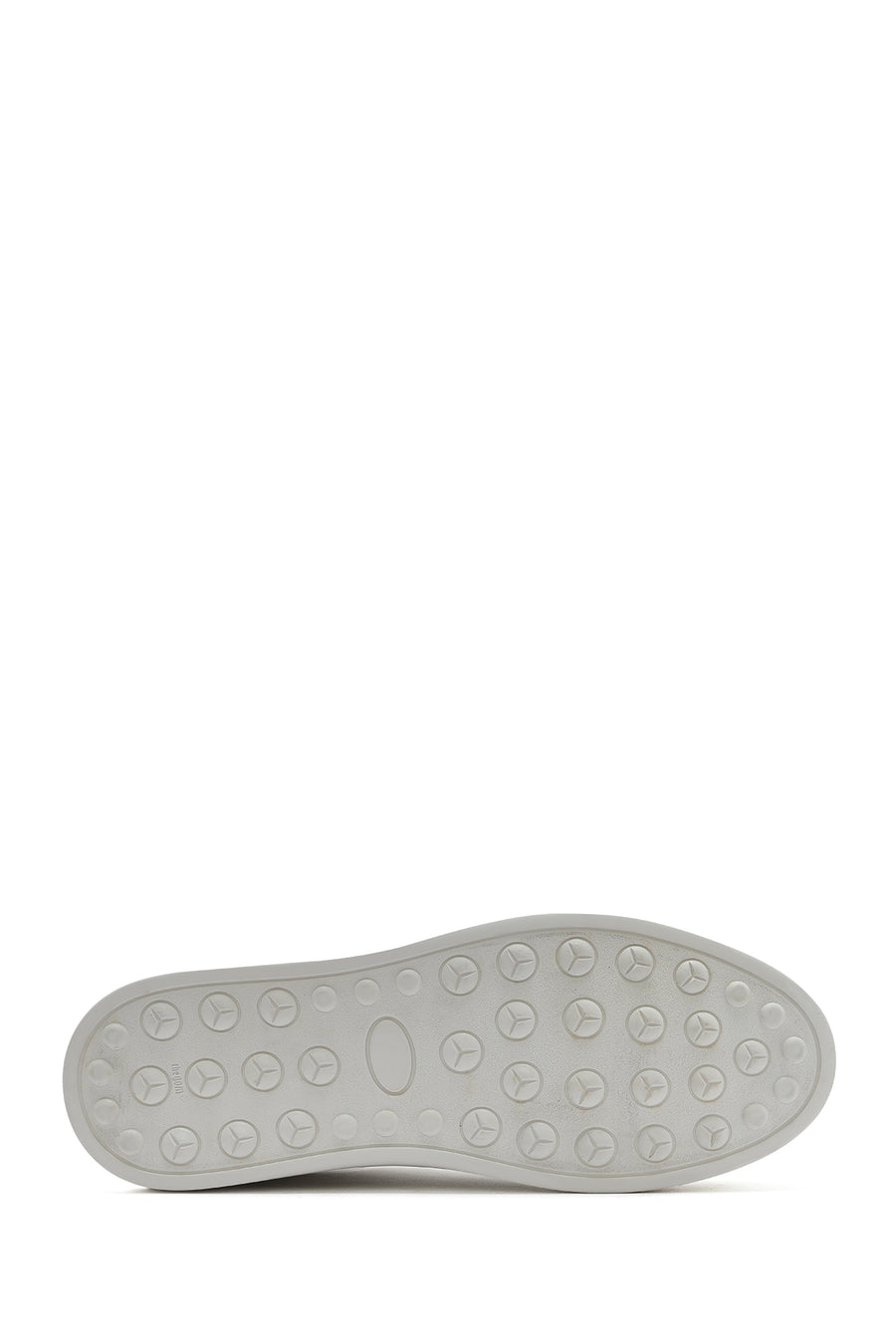 Men's White Lace-up Leather Sneaker