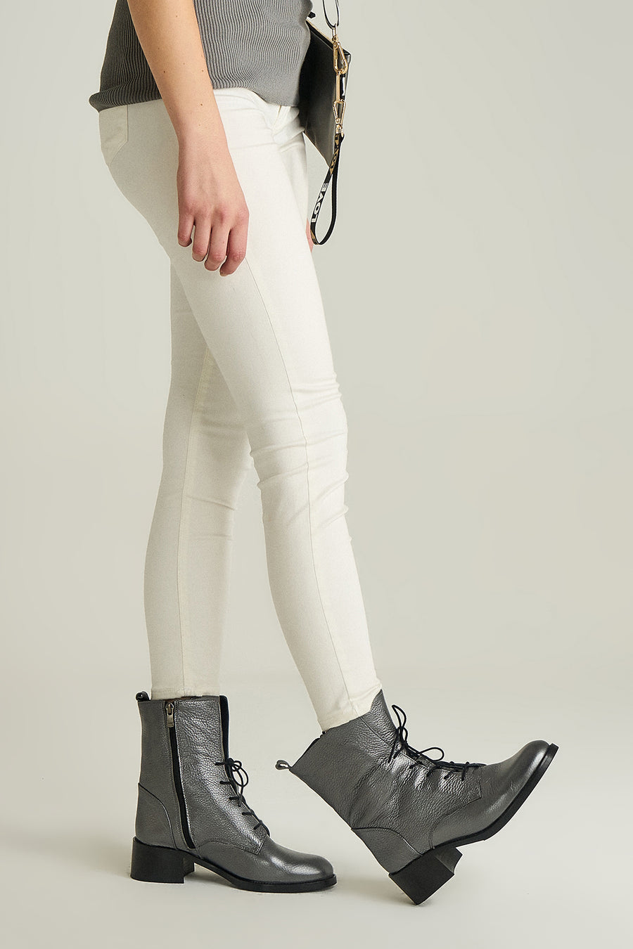 Soft Leather Women's Silver Boots