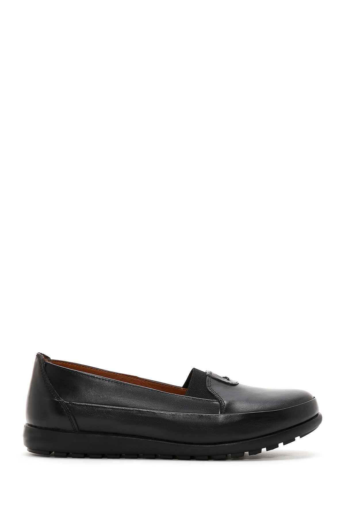 Kadın Siyah Deri Comfort Loafer 24SFD410218 | Derimod