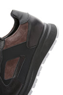 Men's Brown Leather Suede Detailed Thick Soled Sneaker | Derimod