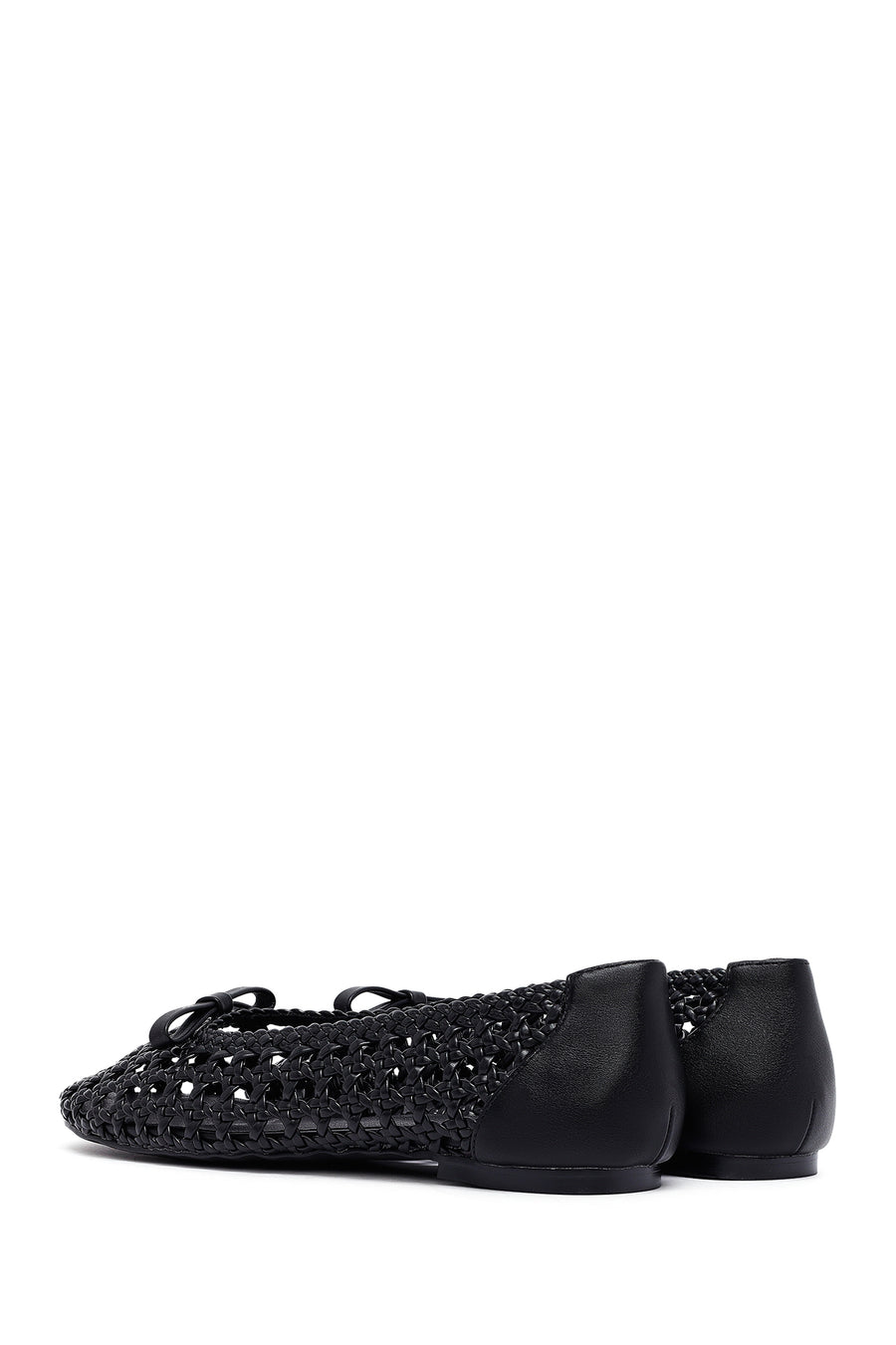 Women's Black Braided Ballerina