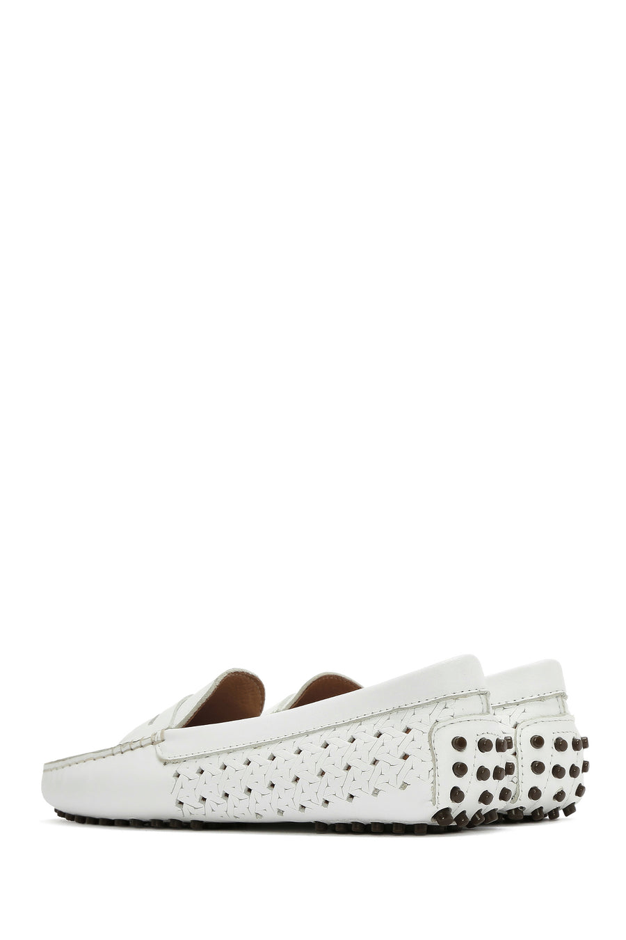 Women's White Leather Loafer