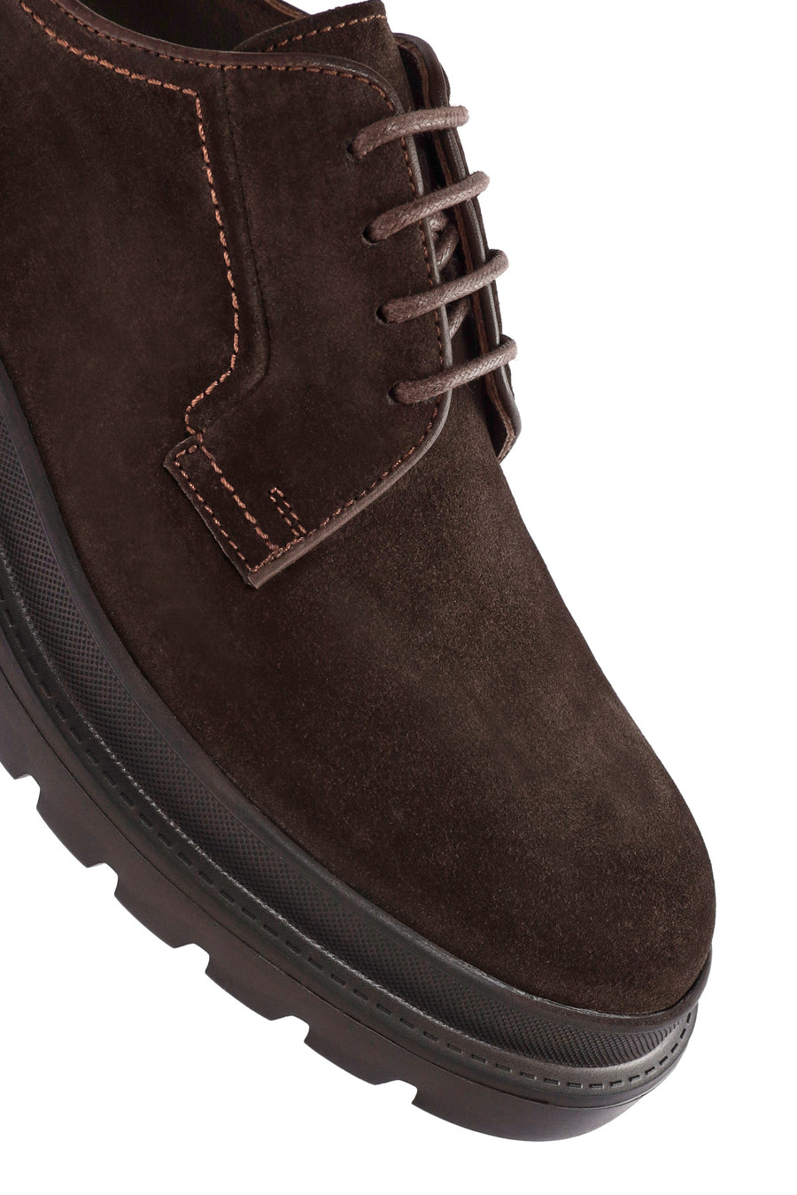 Men's Brown Lace-Up Suede Leather Casual Shoes