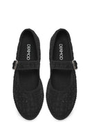 Women's Black Buckle Espadrilles | Derimod