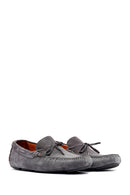 Men's Gray Leather Loafer | Derimod