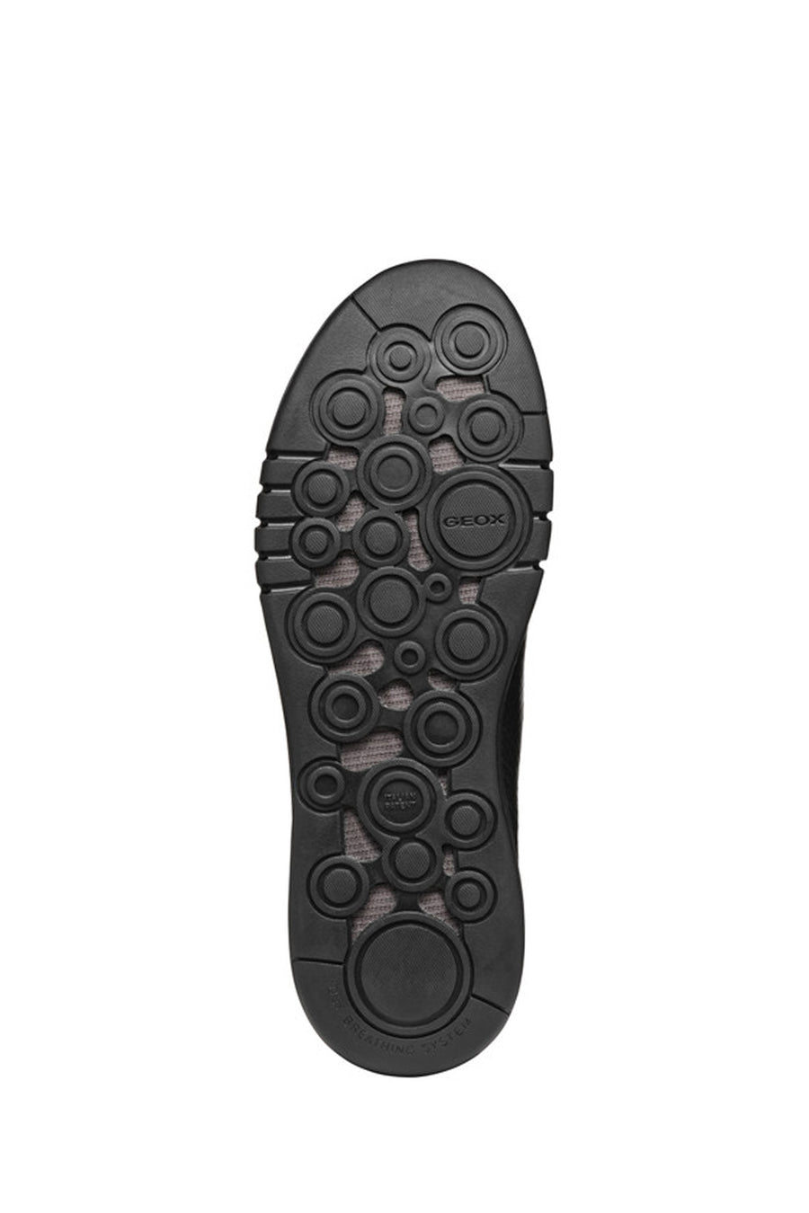 Geox Men's Black U Aerantis A - Tumb Laced Leather Sneaker