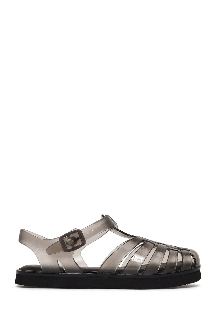 Woman Black Buckled Jelly Transparent Sandal 26SFE4977PV | Derimod