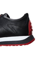 Men's Black Leather Sneaker | Derimod