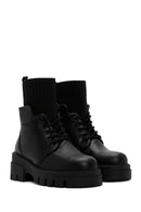 Women's Black Thick Soled Boots | Derimod