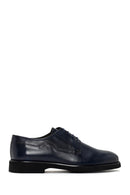 Men's Navy Blue Leather Classic Shoes | Derimod