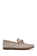 Men's Beige Suede Leather Casual Loafer | Derimod