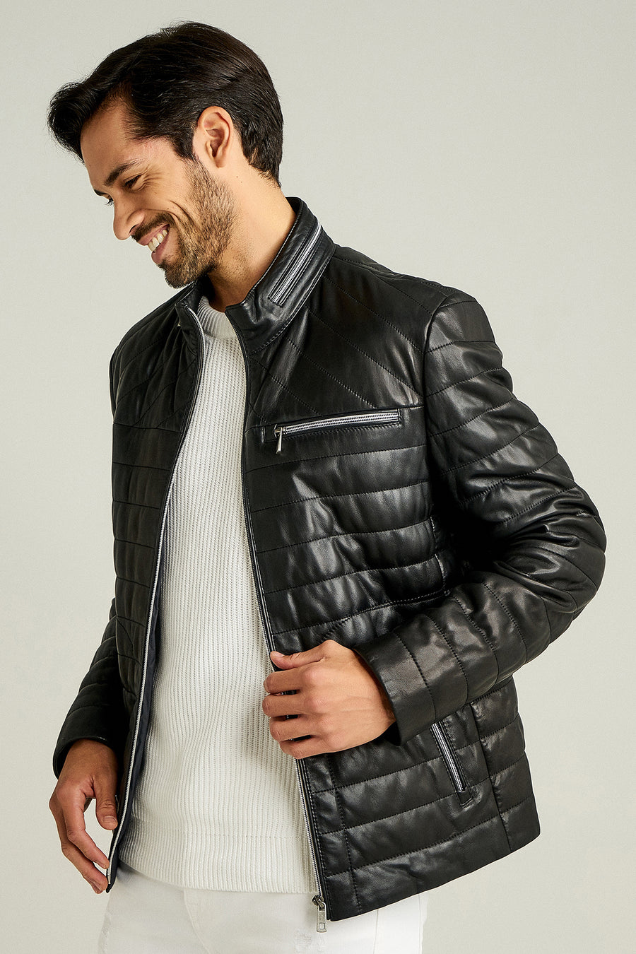 Falcao Men's Leather Jacket