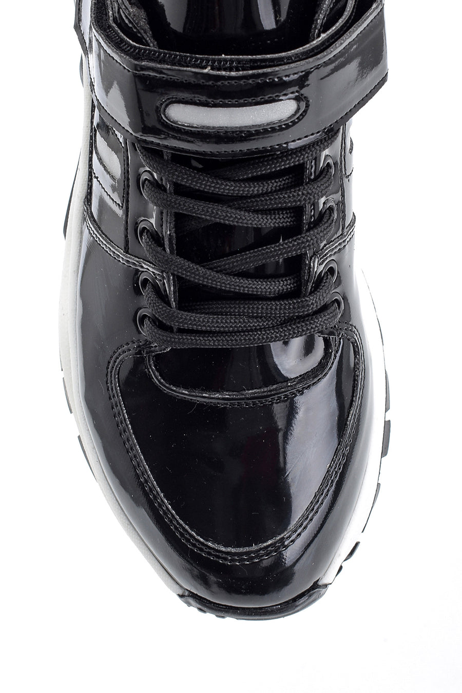 Kadın Yüksek Tabanlı Rugan Detaylı Sneaker