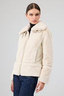 Sevilla Women's Beige Teddy Coat | Derimod