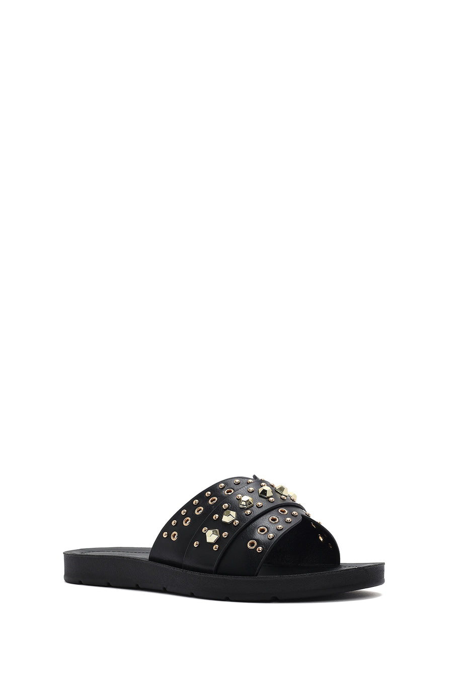 Women's Black Stone Slippers