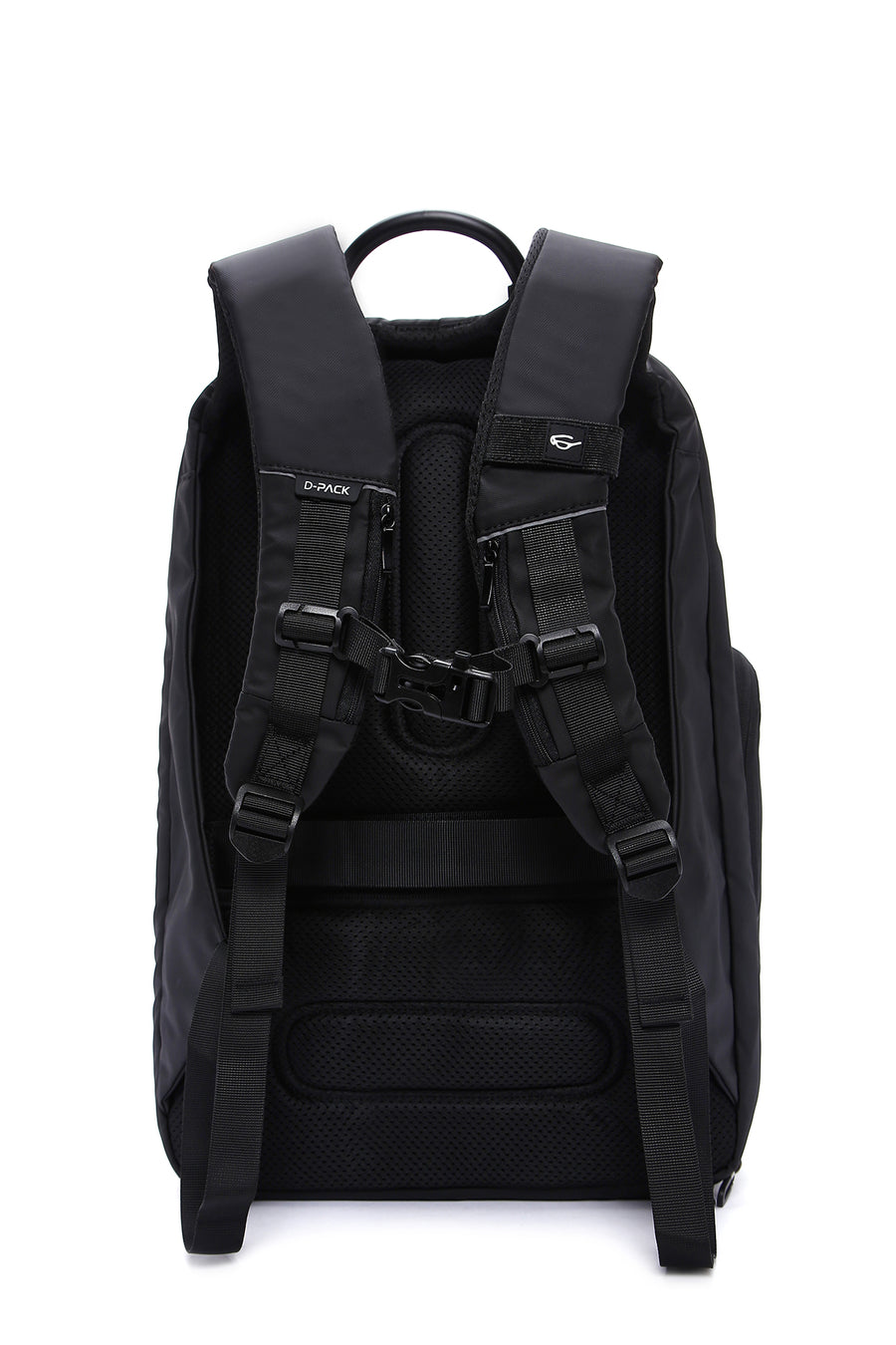 D-Pack Unisex Black Technological Fabric Backpack