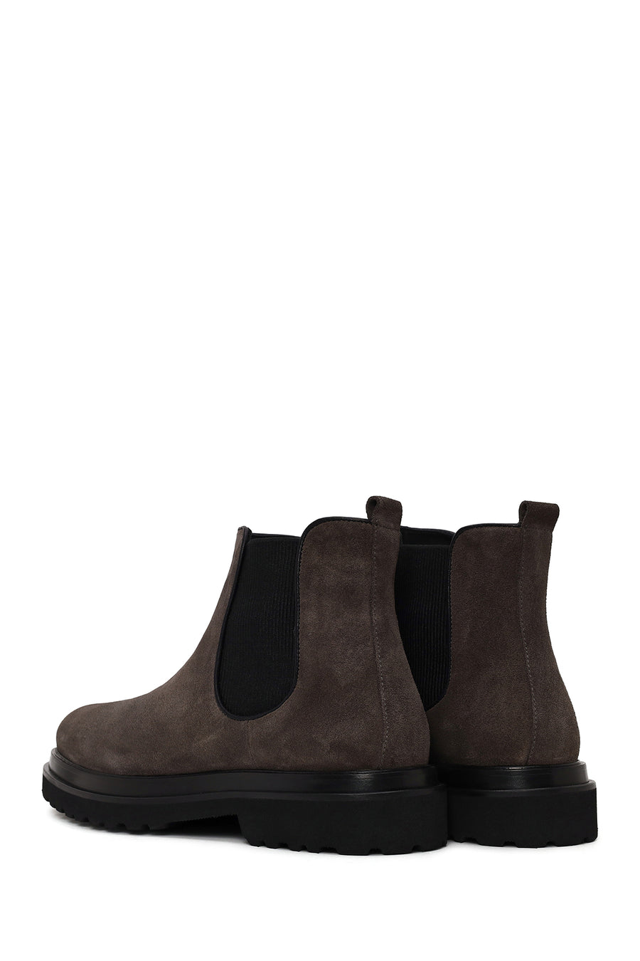 Derimod Black Male Gray Suede Chelsea Boots