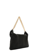 Women's Black Chain Strap Printed Shoulder Bag | Derimod