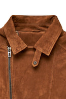 Marcus Men's Brown Suede Leather Jacket | Derimod