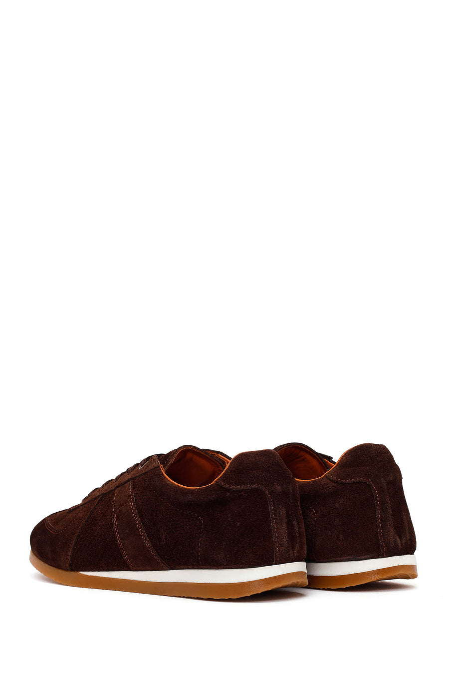 Male Brown Lace-Up Suede Leather Sneaker