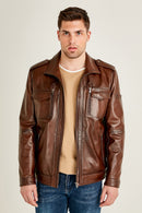 Philip Men's Leather Jacket | Derimod