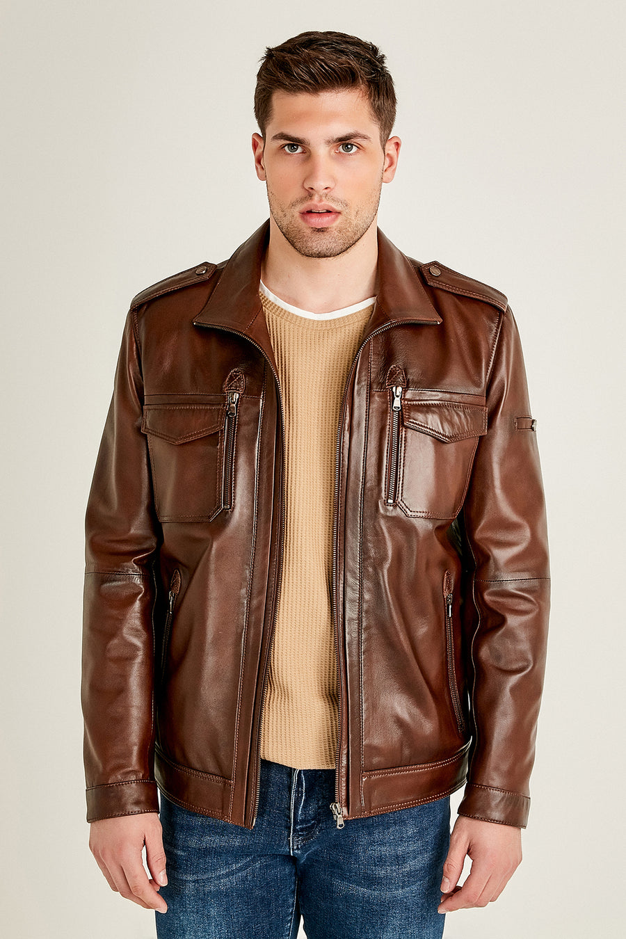 Philip Men's Leather Jacket