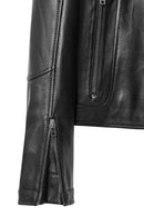 Glam Women's Black Short Leather Jacket | Derimod