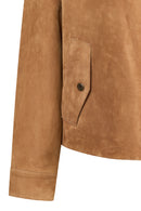 Sandiego Woman Camel Oversize Suede Jacket | Derimod