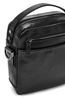 Men's Black Long Strap Leather Crossbody Bag | Derimod