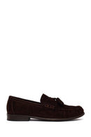 Male Brown Tasselled Suede Casual Loafer | Derimod