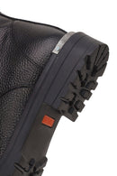 Harley Davidson Male Black Steven Zip Closure Leather Combat Boots | Derimod