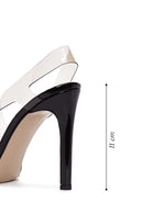 Women's Black Transparent Heeled Sandals | Derimod