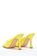 Women's Yellow Heeled Slippers | Derimod