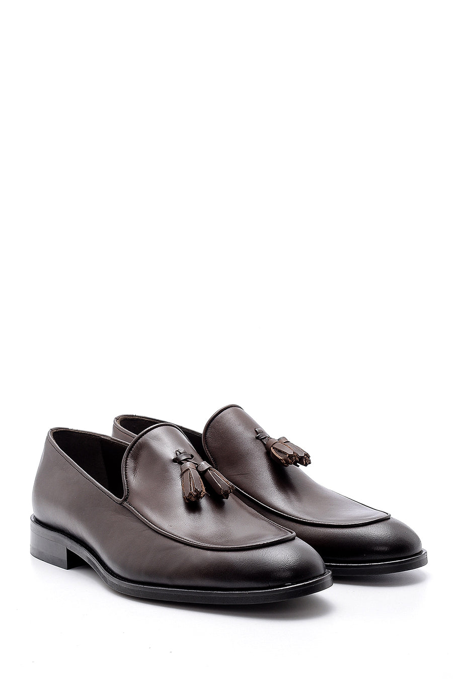 Erkek Püskül Detaylı Deri Loafer