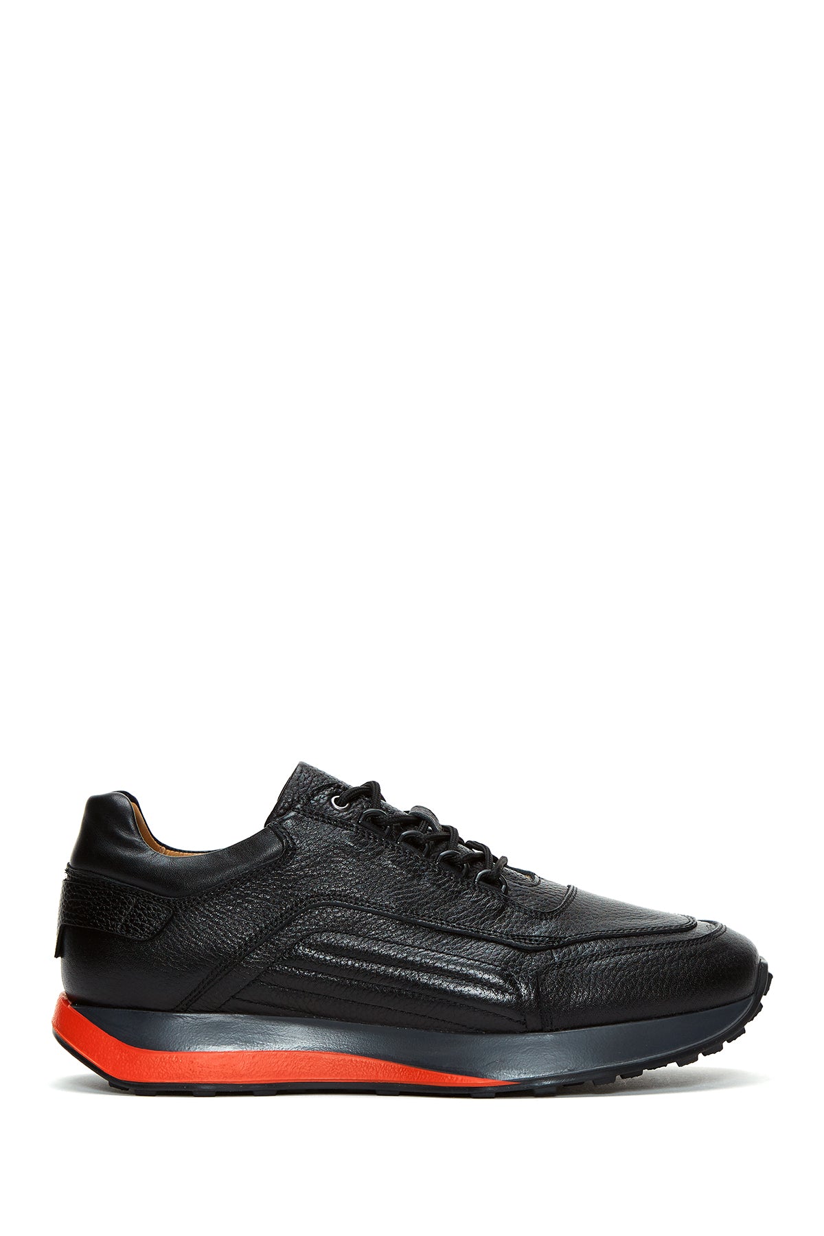 Men's Black Leather Sneaker 22WFD6135FT | Derimod