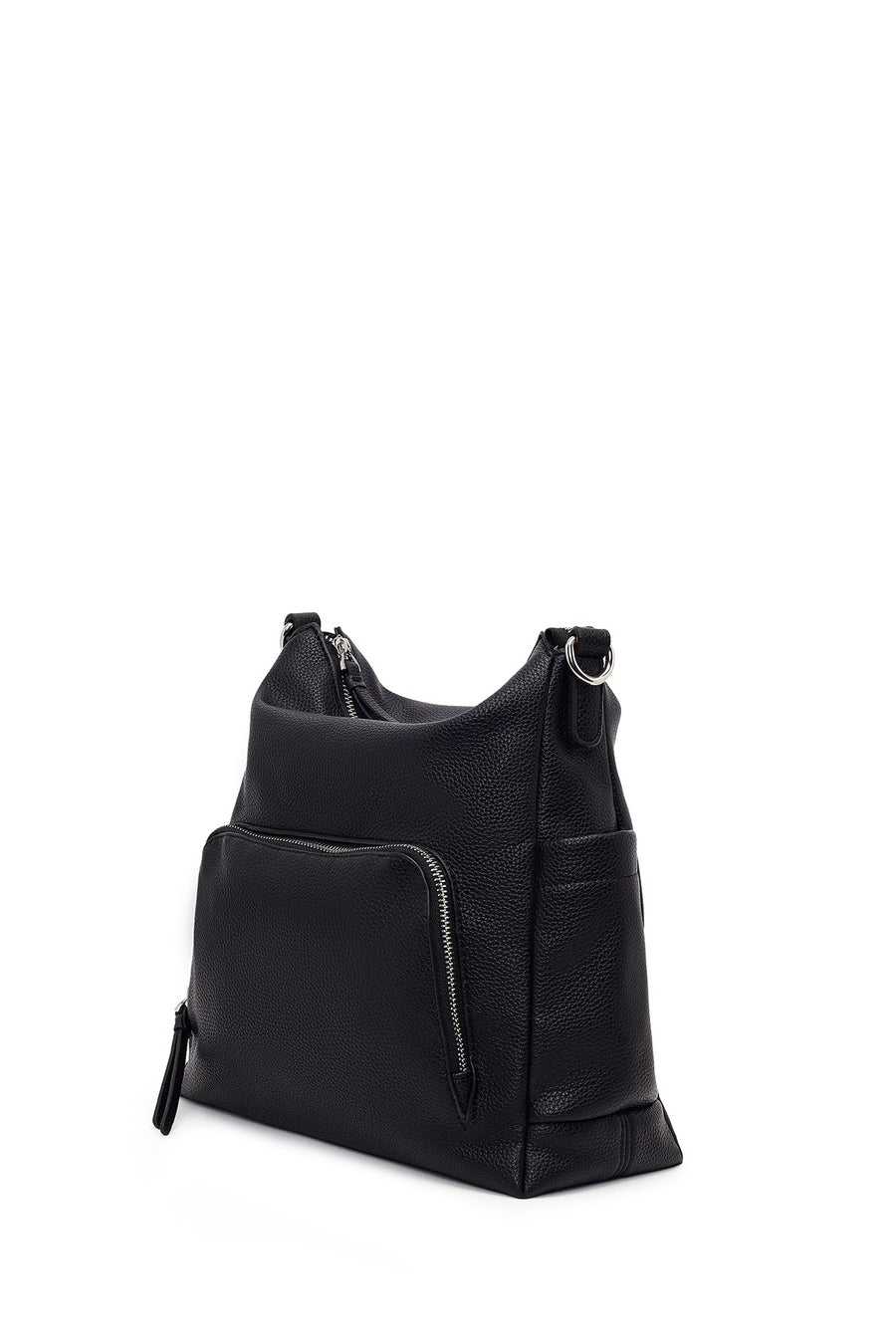 Woman Black Long-Strap Shoulder Bag