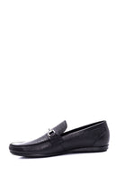 Erkek Siyah Deri Baskılı Casual Loafer | Derimod
