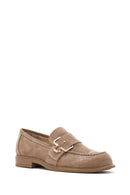 Women's Mink Suede Leather Loafer | Derimod