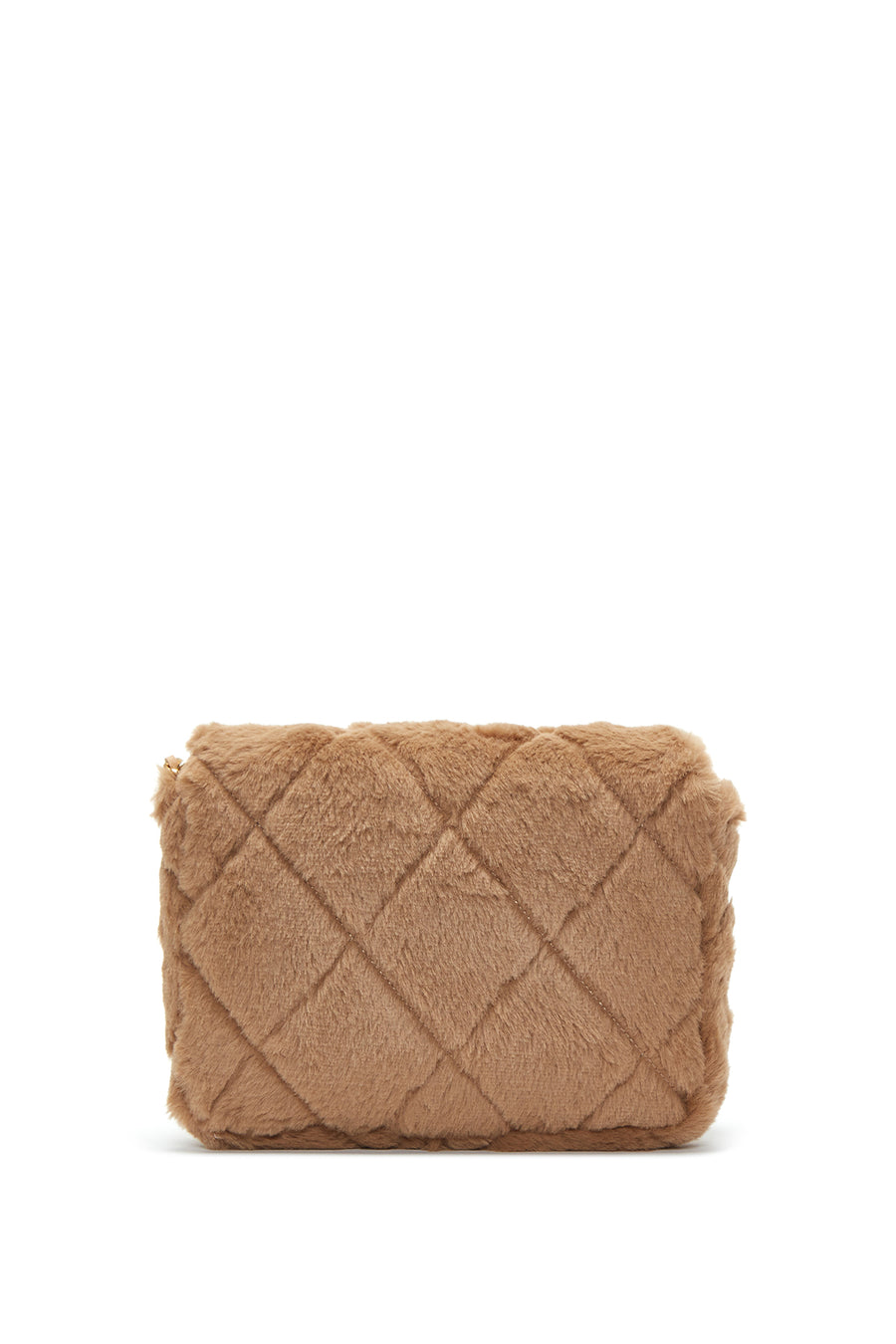 Women's Camel Plush Shoulder Bag