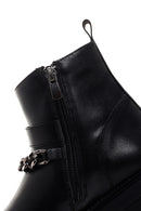 Women's Black Chain Zippered Casual Boots | Derimod