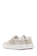 Alberto Guardiani Men's Beige New Era Lace-Up Leather Sneakers | Derimod