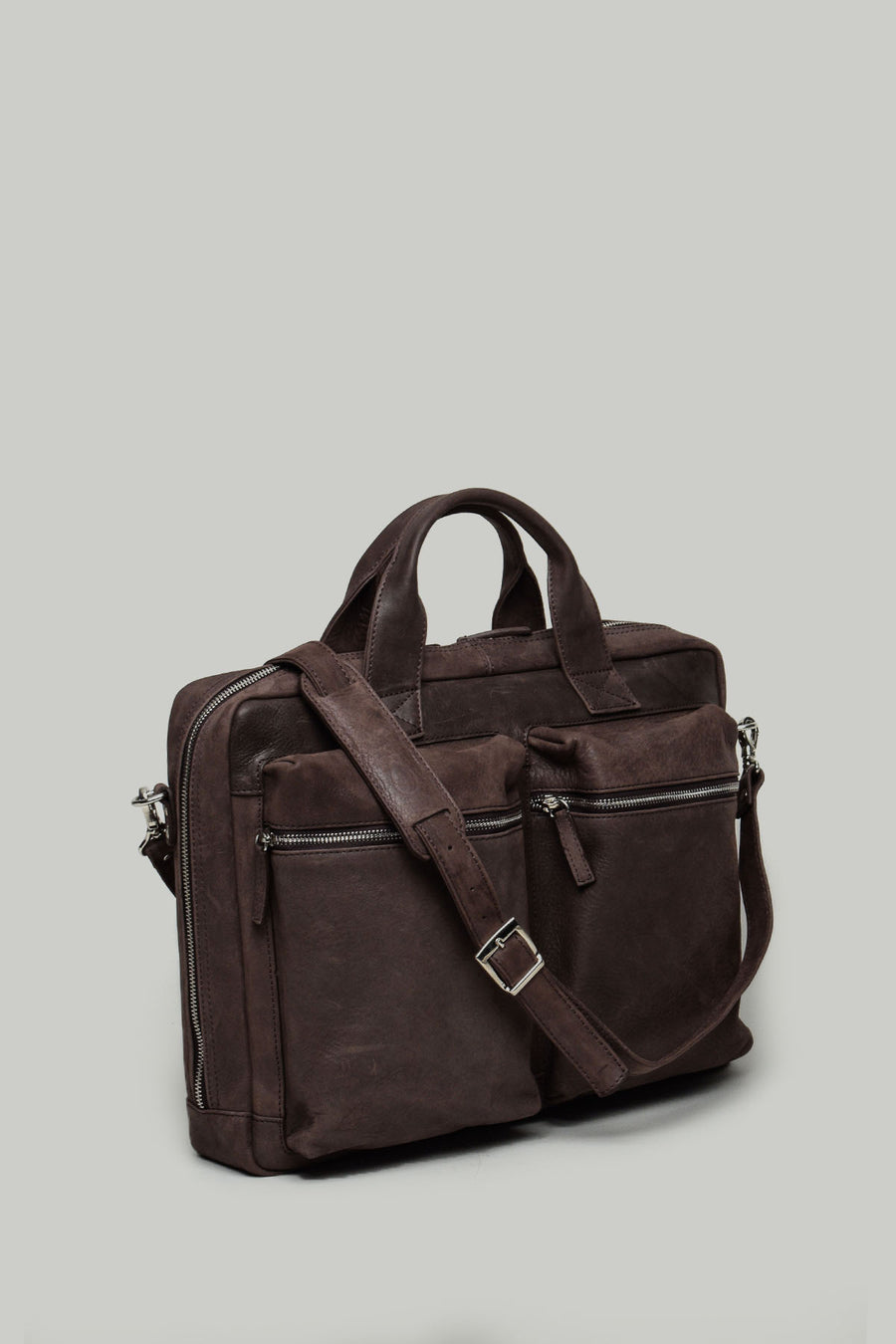 Brown Men's Leather Briefcase